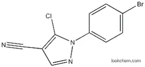 Molecular Structure of 102996-37-2 (1-(4-Bromophenyl)-5-chloro-1H-pyrazole-4-carbonitrile)